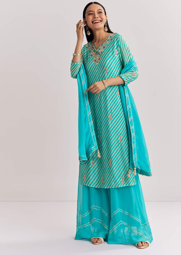 baby-pink-georgette-kurta-palazzo-suit-with-organza-dupatta-and-moti-work-sg318669-2
