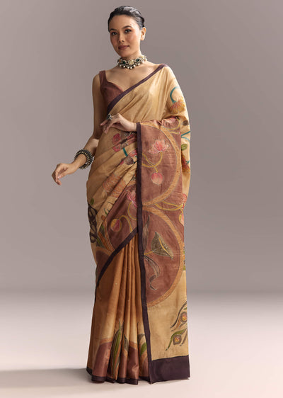beige-cotton-saree-with-hand-painted-motifs-and-brown-border-sg317778-1