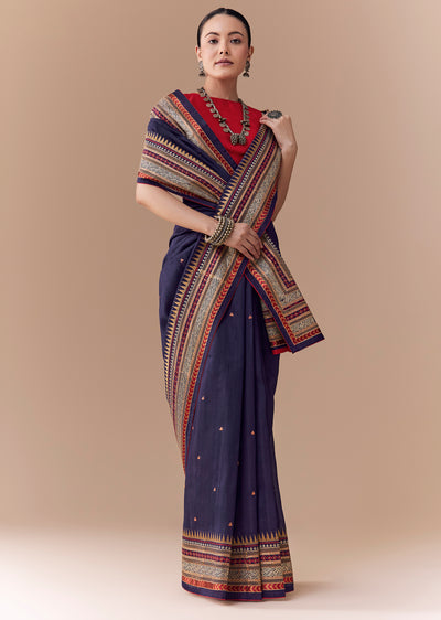 black-cotton-linen-woven-saree-with-blouse-fabric-sg346416-1