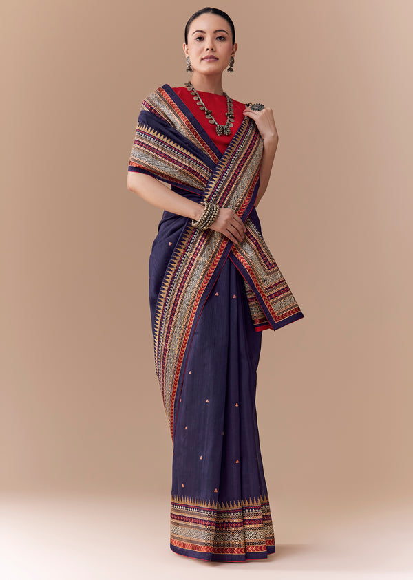 black-cotton-linen-woven-saree-with-blouse-fabric-sg346416-1