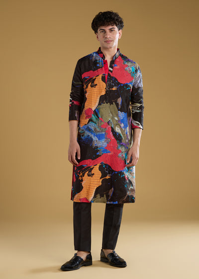 black-mens-kurta-set-with-metal-moti-detail-sg323615-1 75c08b80-9672-4cca-9a71-71256f31e3bd