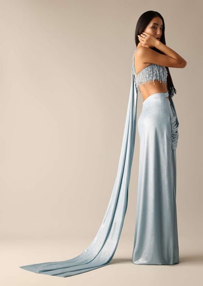 blue-pre-stitched-saree-with-an-embroidered-bustier-blouse-sg182940 1