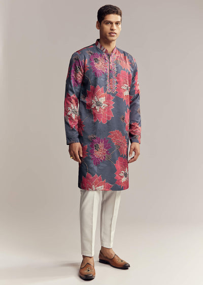 blue-silk-kurta-set-for-men-with-floral-print-sg321820-1 8