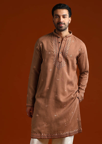 brown-kurta-set-for-men-with-thread-work-sg321812-4