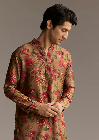 brown-silk-designer-kurta-for-men-with-floral-print-sg322508-1