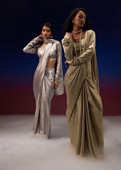champion beige gold-stitched saree in foil-sg145489 1