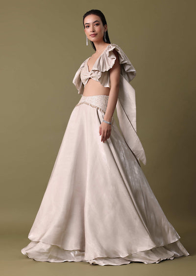 double layered skirt with lilac frill-sg208911 7 8a86a524-dac2-4ead-a8af-f2caca1ad71f