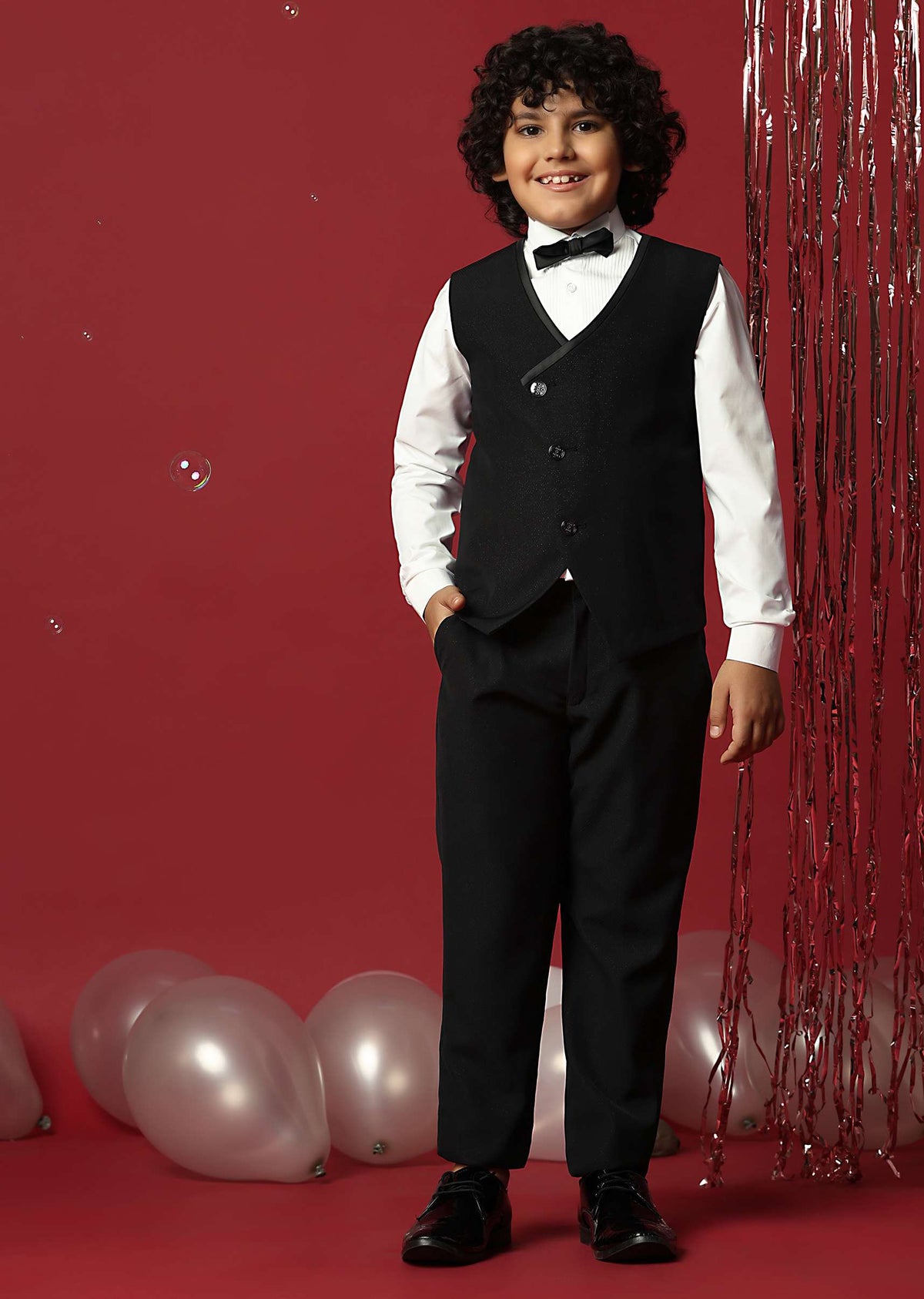 elegant black tuxedo for boys -sg201907 9