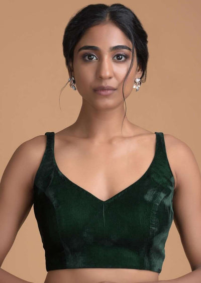 forest-green-sleeveless-blouse-with-sweetheart-neckline-online-kalki-fashion-m001dd581y 3 1