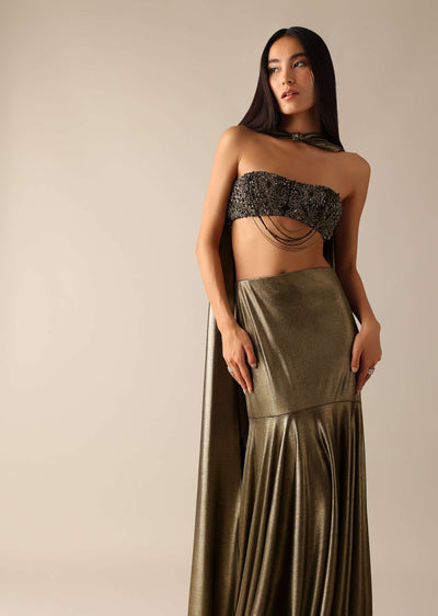 gold-chain-tassel-blouse- -fishcut-draped-lehenga-set-sg182937 2