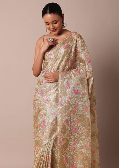 gold chanderi silk saree with intricate zari embellishments-sg214164 11