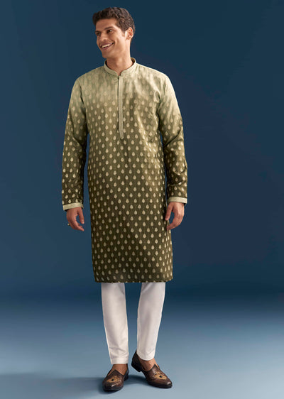 green-silk-foil-kurta-set-for-men-with-sequins-embroidery-sg330206-1