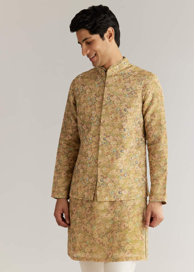 green-tissue-stone-sequins-kurta-jacket-set-sg323432-1 1