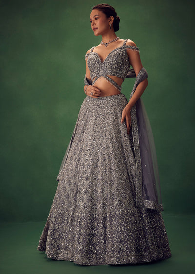 grey hand embroidered sequin work lehenga set-grey hand embroidered sequin work lehenga set-sg288999 1 6dd6bd5a-ac08-473e-ae3f-8179cbec9cec