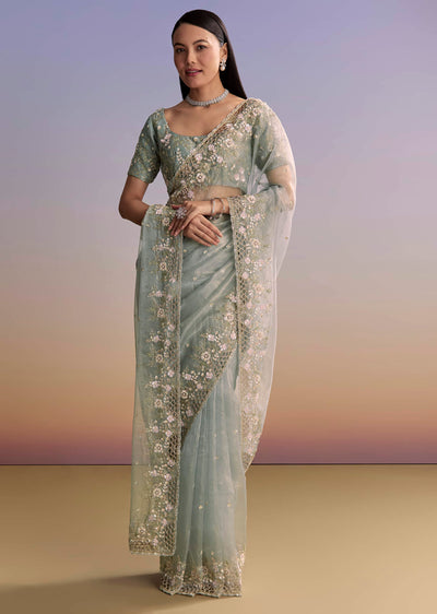 grey tissue saree with floral embroidery and cutwork-sg319811-10 11