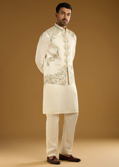 ivory-linen-kurta-jacket-set-for-men-with-hand-embroidery-sg333044-1