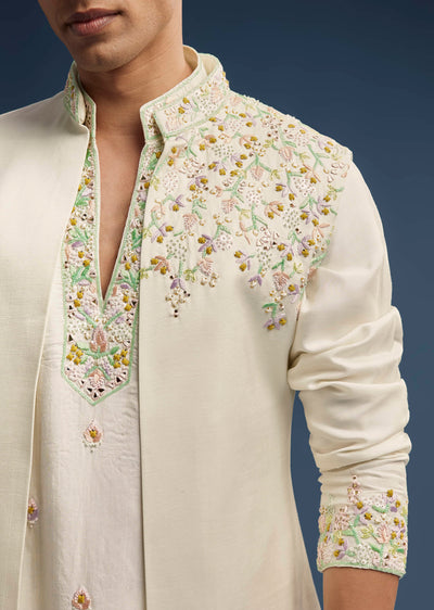ivory-silk-kurta-jacket-set-for-men-with-zardosi-work-sg311720-1