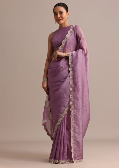 lavender crushed tissue saree with moti and cutdanar-sg249049 2