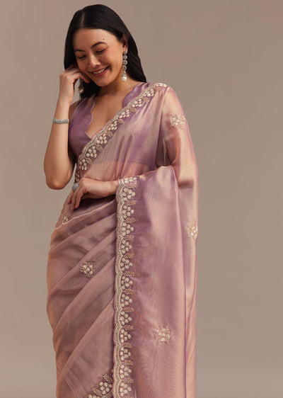lavender tissue saree embroidered with sequins-sg282897-9 5