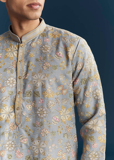 light-blue-silk-kurta-set-for-men-with-thread-embroidery-sg344151-2