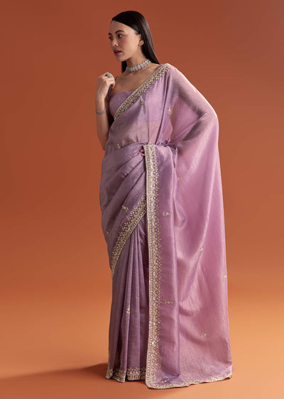 lilac tissue saree with butti and border-sg317951-9 10