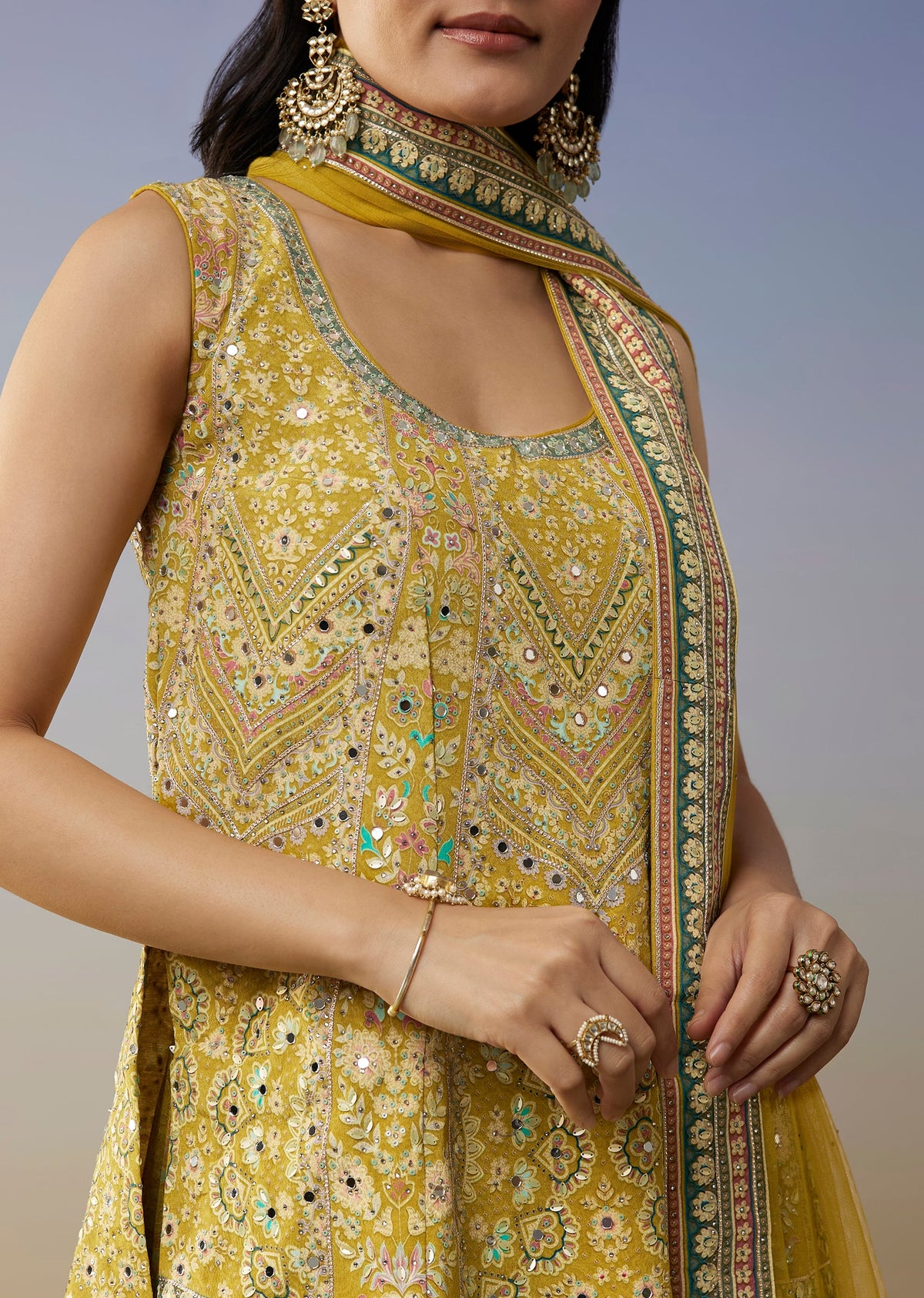 lime-green-crepe-palazzo-suits-with-indie-print-mirror-stone-gotta-lace-work-sg365946-2 428a0f69-4117-4577-b498-eae1647d2f9e