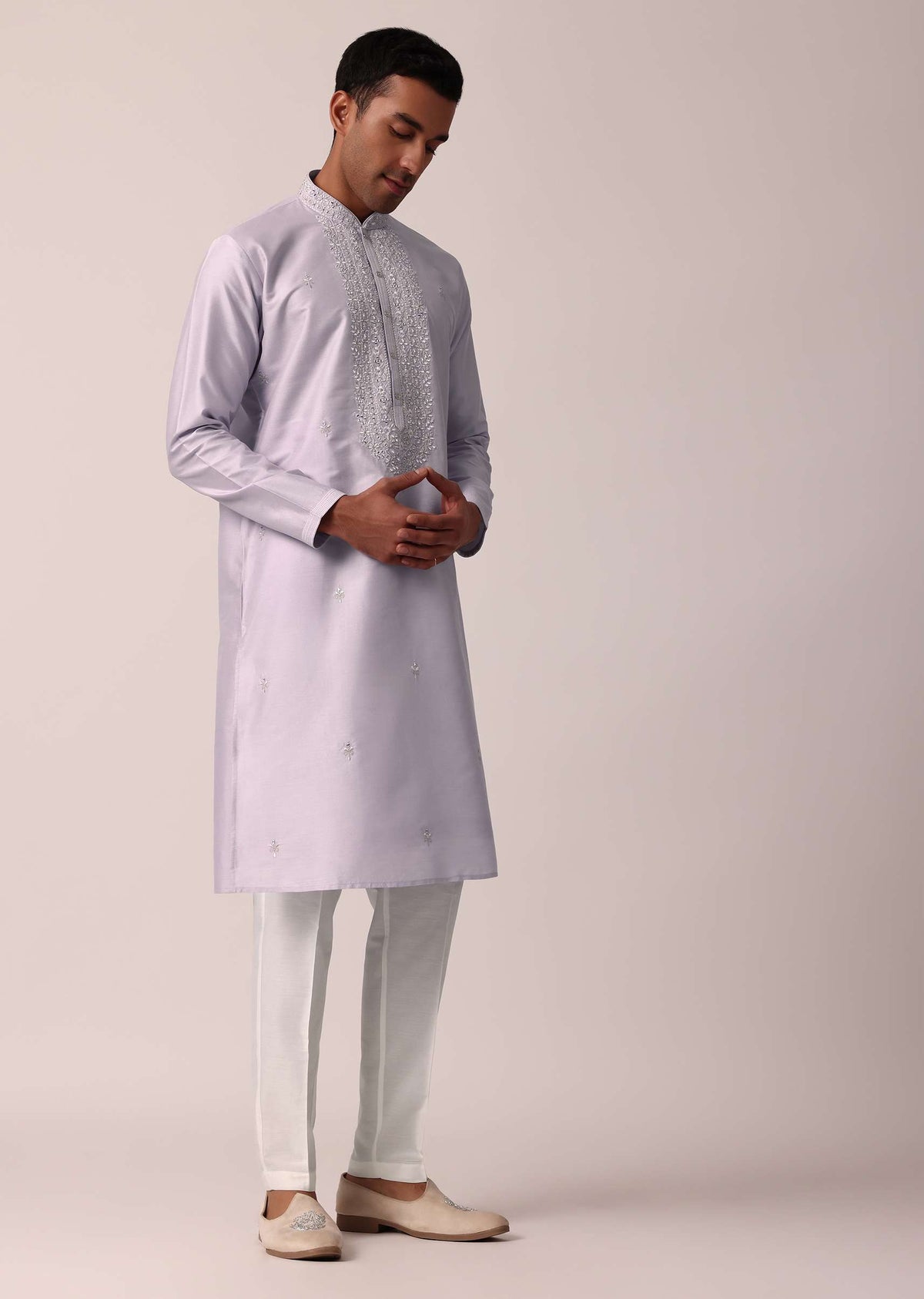 majestic festival silk kurta set with thread and mirror work-sg217528 7