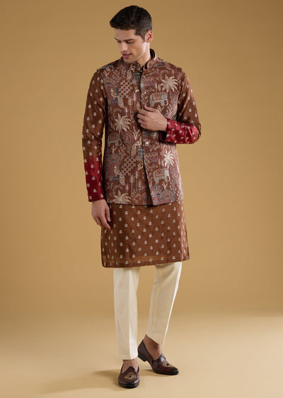 maroon-silk-thread-embroidered-jacket-and-kurta-set-sg367759-1 893bae95-2bdf-410a-835e-a6dcd865c57f