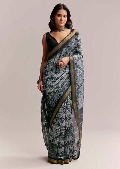 midnight-blue-linen-printed-saree-with-hand-dyed-shibori-print-sg314786-1