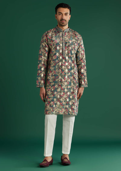 multicolour-silk-kurta-set-for-men-with-floral-motif-print-sg360012-1 031c0780-7c31-41df-849d-0ba6c49fecce
