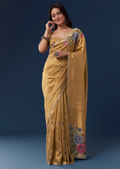mustard-yellow-tussar-saree-with-scallop-border-and-multicolor-floral-embroidery-sg346408-1 14b87819-9d19-4267-a585-e094691e35ca