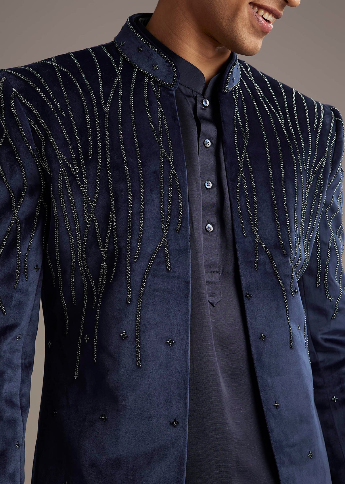 navy-blue-velvet-indo-western-set-for-men-with-beads-work-sg343972-2