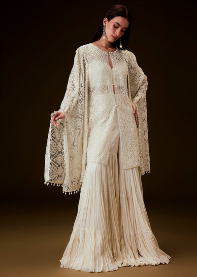off white sequence crepe gathered sharara set with fancy sle-sg289994 7