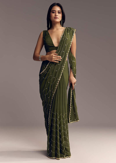 olive-green-embroidered-chinon-saree-with-scallop-border-sg317720-1