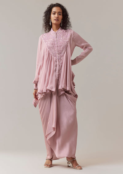 onion-pink-embroidered-cape-top-and-skirt-set-sg377552-1 5eca0ec5-03fd-4b9c-86bf-8bf9cfb31bac