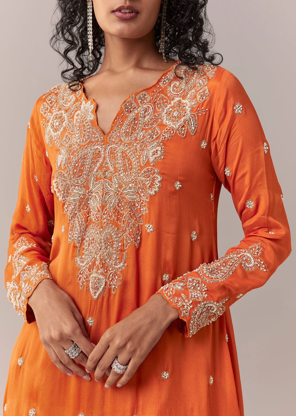 orange-embellished-dhoti-suit-set-sg340230-2 79d276f4-9fb1-422f-92d7-6d03fee36daf