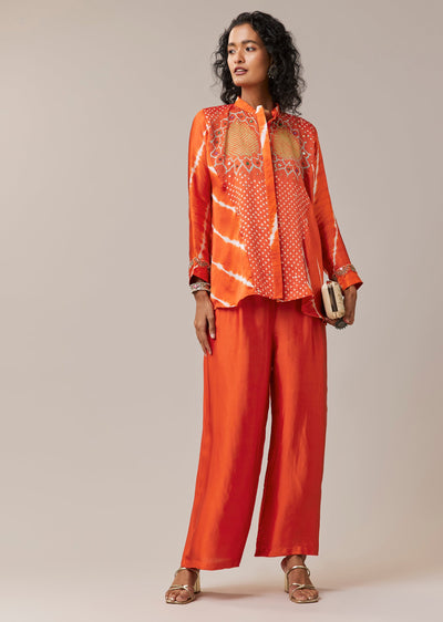 orange-hand-dyed-bandhani-and-leheriya-pant-set-sg337394-1 b0c40389-0f3e-4cdc-8ac0-30a6604c887b
