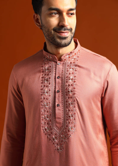 orange-modal-kurta-set-for-men-with-thread-work-sg322076-2