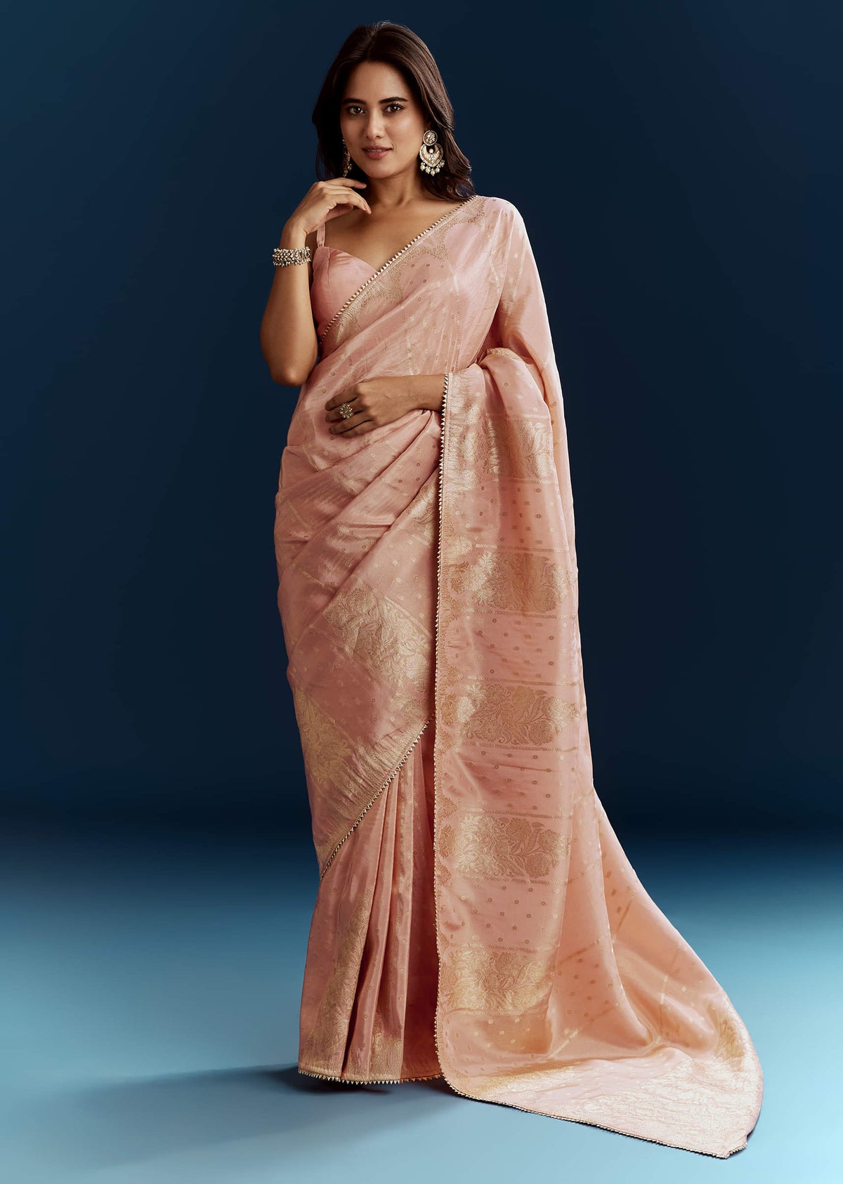 peach-dola-silk-brocade-saree-with-gota-patti-and-moti-embroidery-sg316227-5