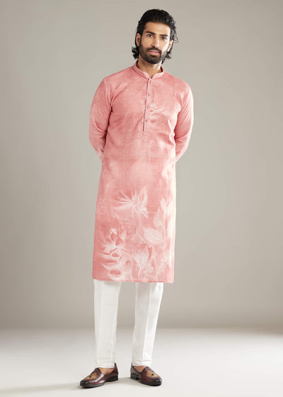 peach-kurta-set-for-men-with-floral-print-sg327491-1 bd4e12db-90c9-4a91-a8d8-93cf731191d3