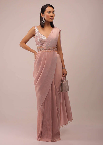 peach saree with a crop top crafted in net-m001m581y-sg96456 1