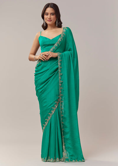 peacock-green-chinon-saree-with-floral-handwork-embroidery-sg336727-1 f761ef71-d328-414b-8db2-44d0d62ea24c