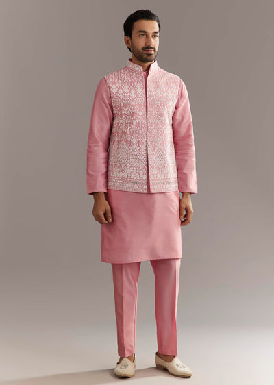 pink-cotton-silk-jacket-kurta-set-with-mirror-and-dori-work-sg309297-1