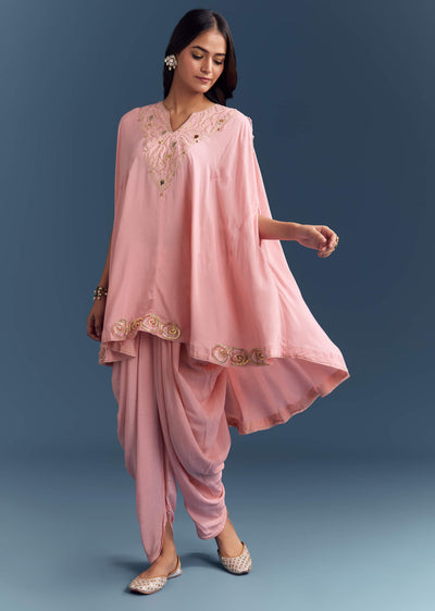 pink-muslin-cape-top-and-dhoti-set-with-gota-work-1