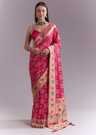 pink-silk-woven-saree-with-multicolour-geometric-motifs-sg351904-1