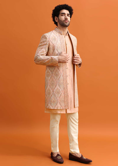 pink silk indowestern set with hand work for men-sg252335 4 02b59881-71c1-48c4-9465-a081732d259b
