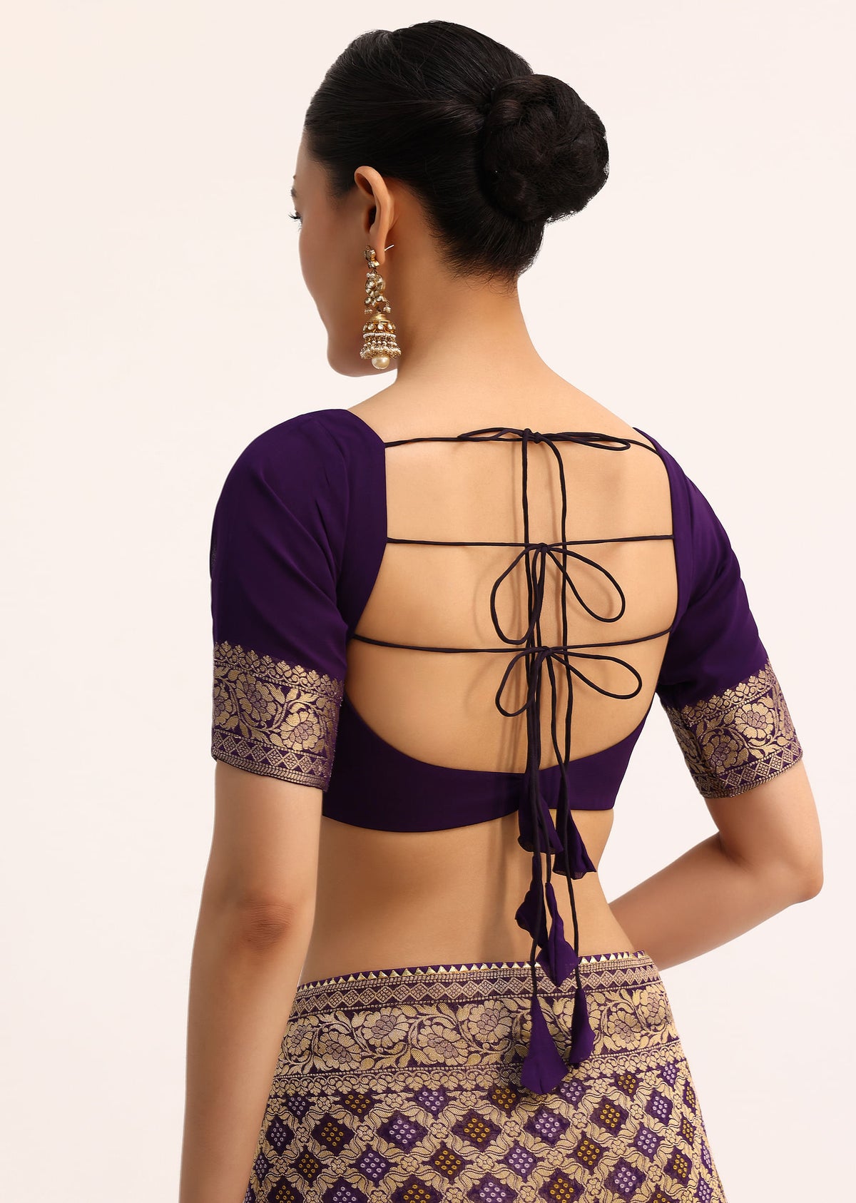 purple bandhani tie dye saree with zari jaal and unstitched -sg208224 11 9ddc6b43-8ce5-4d12-b498-83cb9db5ad75