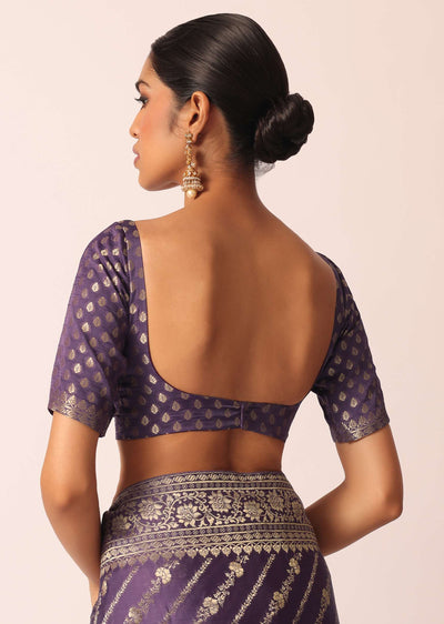 purple saree with zari-sg182499 11