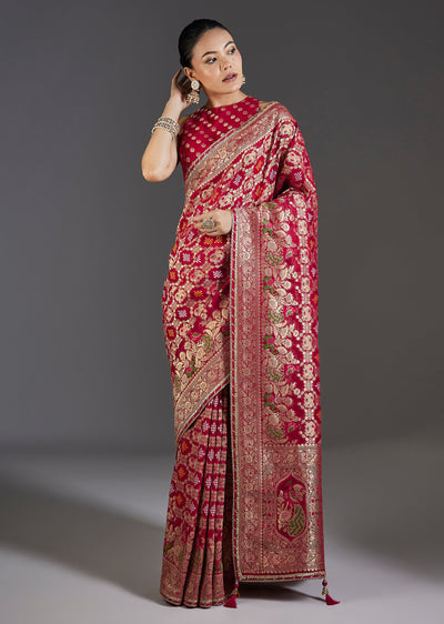 Rani Pink Khaddi Georgette Saree