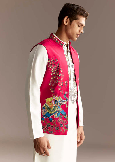 red-cutwork-kurta-jacket-set-sg335708-1